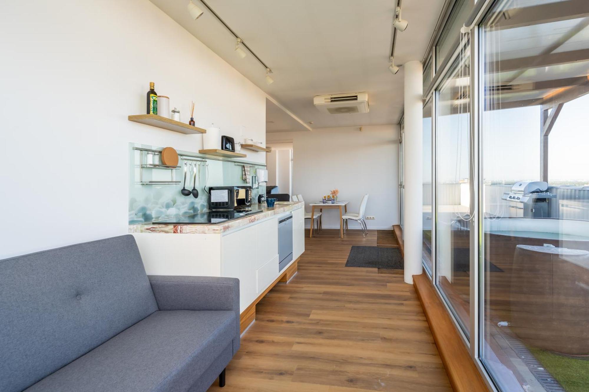 Skypenthouse & With Free Parking 里加